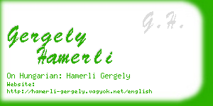 gergely hamerli business card